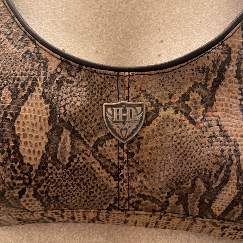 Harley Davidson leather snakeskin Bralette